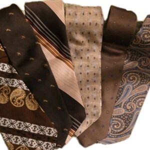 Lot of 6 Ties for Brown Suits